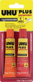 2K-Epoxidharzklebstoff PLUS SOFORTFEST 57g farblos Doppelkart.UHU VE: 6 Stück | N4000353414