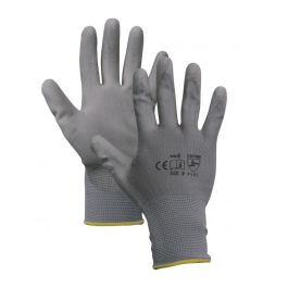 OX ON 12 Pair Work Gloves – Nitrile Coated, Breathable, Multi-Purpose, Grey/Black