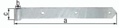 GAH Ladenband Breite 40 mm Länge 600 x 40 mm Stärke 4 mm Edelstahl Ø 13 mm abgerundet