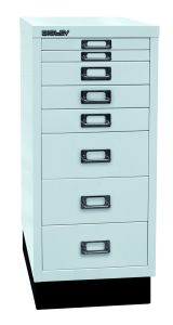 BISLEY Schubladenschrank MultiDrawer BxTxH 279x380x670 mm, lichtgrau, L298S645