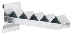 Wellenträger, Wellenabstand 55 mm, Traglast 17 kg, paarweise bestellen, LxB 200x40 mm, ähnlich RAL 9006 aluminium