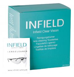 Infield Safety Brillenreinigungstücher Infield, Box a 100 Stück 