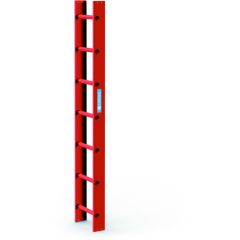 Zarges Dachleiter 2,0m Rot beschichtet (41391)