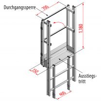 HYMER Ausstieg breit mit Tritt, Alu (0053298)