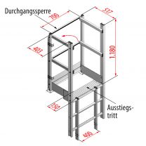 HYMER Ausstieg breit mit Handlauf, Alu (0054055)
