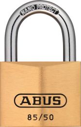 Abus 85/50 m. Etikett Messing-Hangschloss