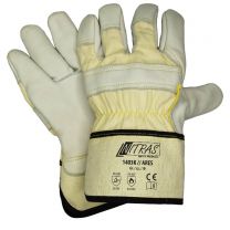 NITRAS ARES 1403K, Schnittschutzhandschuhe, naturfarbener Baumwollrücken, EN 388, EN 407 - 12 Paar