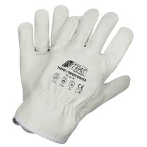 NITRAS DRIVER WINTER 1409W, Rindvolllederhandschuhe, grau, EN 388, EN 511, EN 407 - 12 Paar