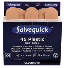 Pflasterstrips Salvequick wasserfest 6 Nachfüllpack je 45 St.SALVEQUICK