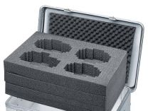 Zarges Würfelschaum, für Aluminium-Kiste mit Innenmaß, BxTxH 516x350x159 mm, 43848
