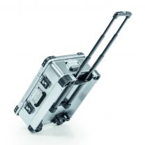 Zarges Mobile Universal-Aluminium-Kiste, Volumen 28 l, BxTxH 550x400x233 mm, mit Rollen und Ausziehgriff, 41810