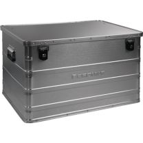 PROMAT Aluminiumbox L790xB560xH475mm 184 l mit Klappverschluss und Zylinderschloss