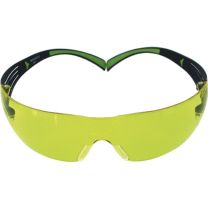 3M Schutzbrille SecureFit-SF400 EN 166, EN 170 Bügel schwarz grün, Scheibe gelb Polycarbonat