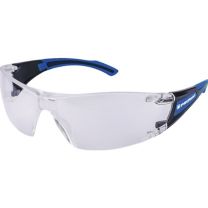 PROMAT Schutzbrille Daylight Modern EN 166, EN 170 Bügel schwarz/dunkelblau, Scheibe klar Polycarbonat