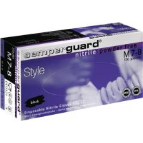 SEMPERIT Einweghandschuhe Semperguard Nitril Style Größe L schwarz Nitril EN 374, EN 455 PSA-Kategorie III 100 Stück / Box