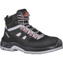 U.POWER Sicherheitsstiefel Cross Größe 40 schwarz/grau/rot S3 SRC EN ISO 20345 Glattleder