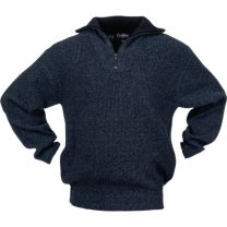 SCHEIBLER Pullover Größe L schwarz/blau-meliert
