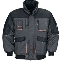 TERRATREND Pilotenjacke Größe XL dunkelgrau/schwarz/orange