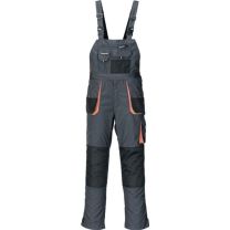 TERRATREND Herrenlatzhose Größe 48 dunkelgrau/schwarz/orange