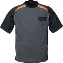 TERRATREND T-Shirt Größe L dunkelgrau/schwarz/orange