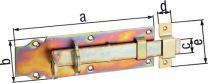 GAH Schlossriegel Länge 180 mm Breite 64 mm gerade Stahl galvanisch gelb verzinkt Ausschub 56 mm