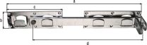 GAH Doppeltorüberwurf links / rechts verwendbar 430x70x180x333mm Loch-Ø5 mm 12