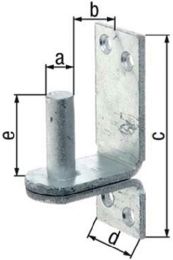 GAH Kloben DII auf Platte 13x25mm feuerverzinkt