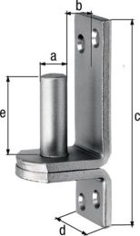 GAH Kloben auf Platte 13x10mm Edelstahl