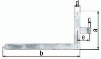 GAH Torwinkelband 600x1000x60x120mm Stahl feuerverzinkt links oben 8 mm