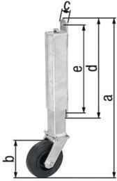 GAH Torlaufrolle Stahl verzinkt Tore bis 70 kg 400 mm