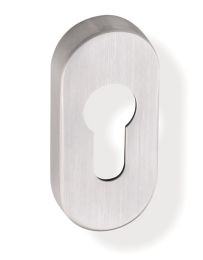 HEWI Schutzrosettenpaar 316XAES Edelstahl XA oval ohne Zylinderabdeckung Stärke 10 mm
