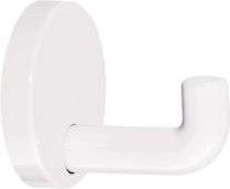 HEWI Einzelhaken 801.90.010 einfach Ausladung 30 mm Polyamid 90 tiefschwarz Ø 40 mm