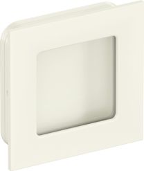 HEWI Schiebetürmuschel 544.60 Polyamid 99 reinweiß glänzend quadratisch passend für Holztüren Länge 60 mm Breite 60 mm
