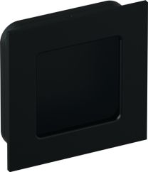 HEWI Schiebetürmuschel 544.60B Polyamid 90 tiefschwarz matt quadratisch Türstärke ab 17 mm passend für Holztüren Länge 60 mm Breite 60 mm