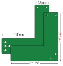 GFS Montagepl.901-/ 991 470 Mont.an GLT EH-Türwächter DIN L/R L175xB170mm