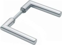 HOPPE Türdrückerpaar Amsterdam 1400 Aluminium F1 ohne Rosetten Vierkant 8 mm