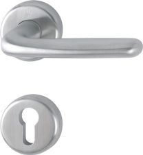 HOPPE Rosettengarnitur Cardiff E1850Z/17KV/17KVS Edelstahl F69 rund PZ DIN links / rechts D/D