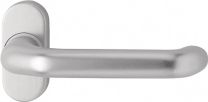 EDI Profiltürdrückerlochteil 1300/2033 Aluminium F1 oval 8 mm gekröpft