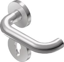 BKS Feuerschutz-Halbgarnitur Edelstahl PZ abgerundet