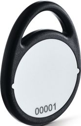 GEZE Zutrittskontrollsystem Schlüsselanhänger MIFARE DESFire EV2 schwarz RFID-Transponder-Schlüsselanhänger
