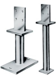 SIMPSON STRONG TIE Stützenfuß PIS / PISB 100 x 80 x 10 mm Stahl stückverzinkt zum Einbetonieren Loch-Ø 8,5 mm