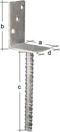 GAH L-Pfostenträger ETA-10/0210 80x100x200x60mm feuerverzinkt