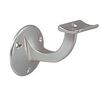 DENI Handlaufträger Edelstahl matt Durchmesser Wandplatte 53 mm gewölbte Auflage