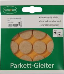 JeCo Parkettgleiter Premium 22 mm Filz natur rund selbstklebend