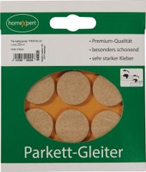 JeCo Parkettgleiter Premium 25 mm Filz natur rund selbstklebend