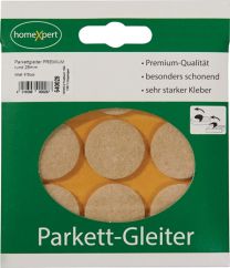 JeCo Parkettgleiter Premium 28 mm Filz natur rund selbstklebend