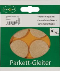 JeCo Parkettgleiter Premium 35 mm Filz natur rund selbstklebend