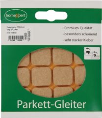 JeCo Parkettgleiter Premium 20 x 20 mm Filz natur eckig selbstklebend