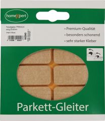 JeCo Parkettgleiter Premium 20 x 40 mm Filz natur eckig selbstklebend