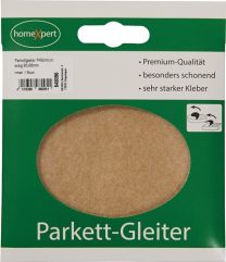 JeCo Parkettgleiter Premium 80 x 95 mm Filz natur eckig selbstklebend